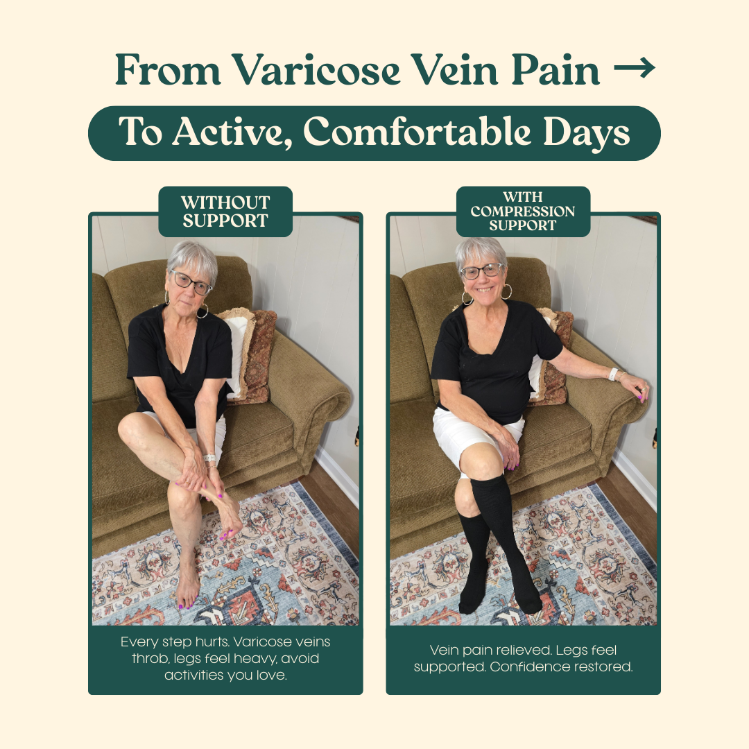 Vitavix Compression Socks - Relief for Varicose Veins, Spider Veins & Leg Swelling