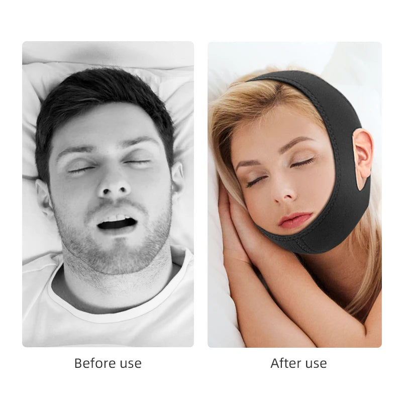Anti-Snoring Chin Strap - Adjustable & Breathable